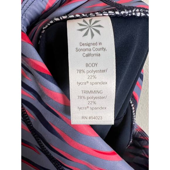 Athleta Electra Sonar Navy Blue Red 7/8 Workout Legging Size XS - Picture 8 of 9